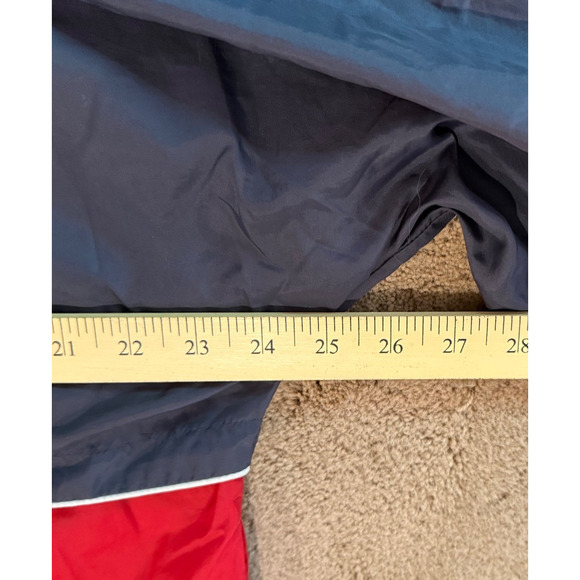 Vintage Nike Jacket Windbreaker Mens 80s Gray Tag Blue Red Nylon Mens LARGE - Picture 8 of 8